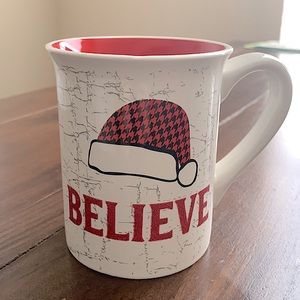 Country living holiday collection glitter Believe 16oz mug